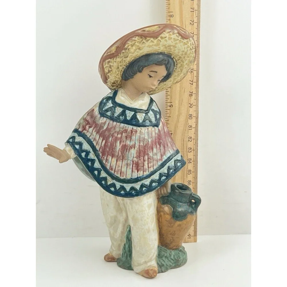 Lladro Pedro With Jug 2141 Gres Mexican Boy Figurine Retired Spain Vintage